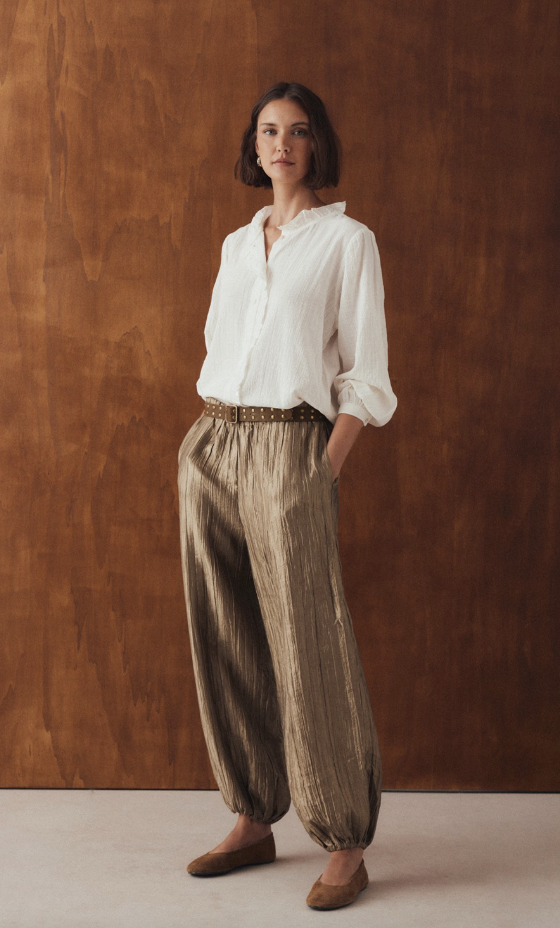 MI&CO<BR>Pantalón Bombacho Pleat