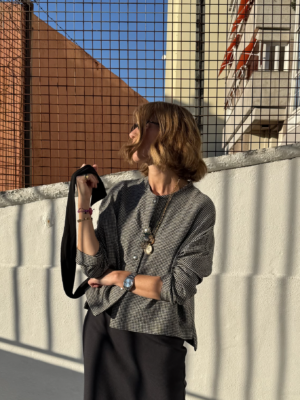SIXSOEURS<BR>Cardigan Taiga Pata de Gallo
