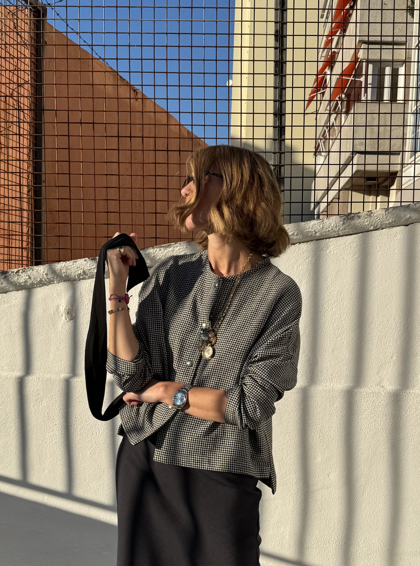 SIXSOEURS<BR>Cardigan Taiga Pata de Gallo